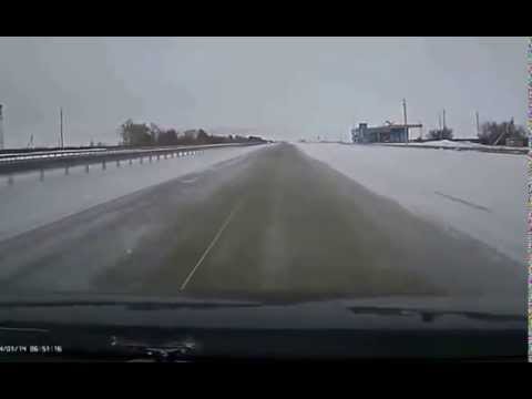 Как чистят снег в Казахстане на трассе Астана - Кокшетау